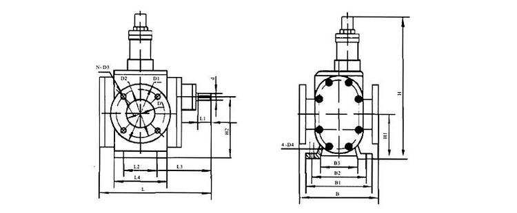 YCB系列圆弧齿轮泵产品结构图